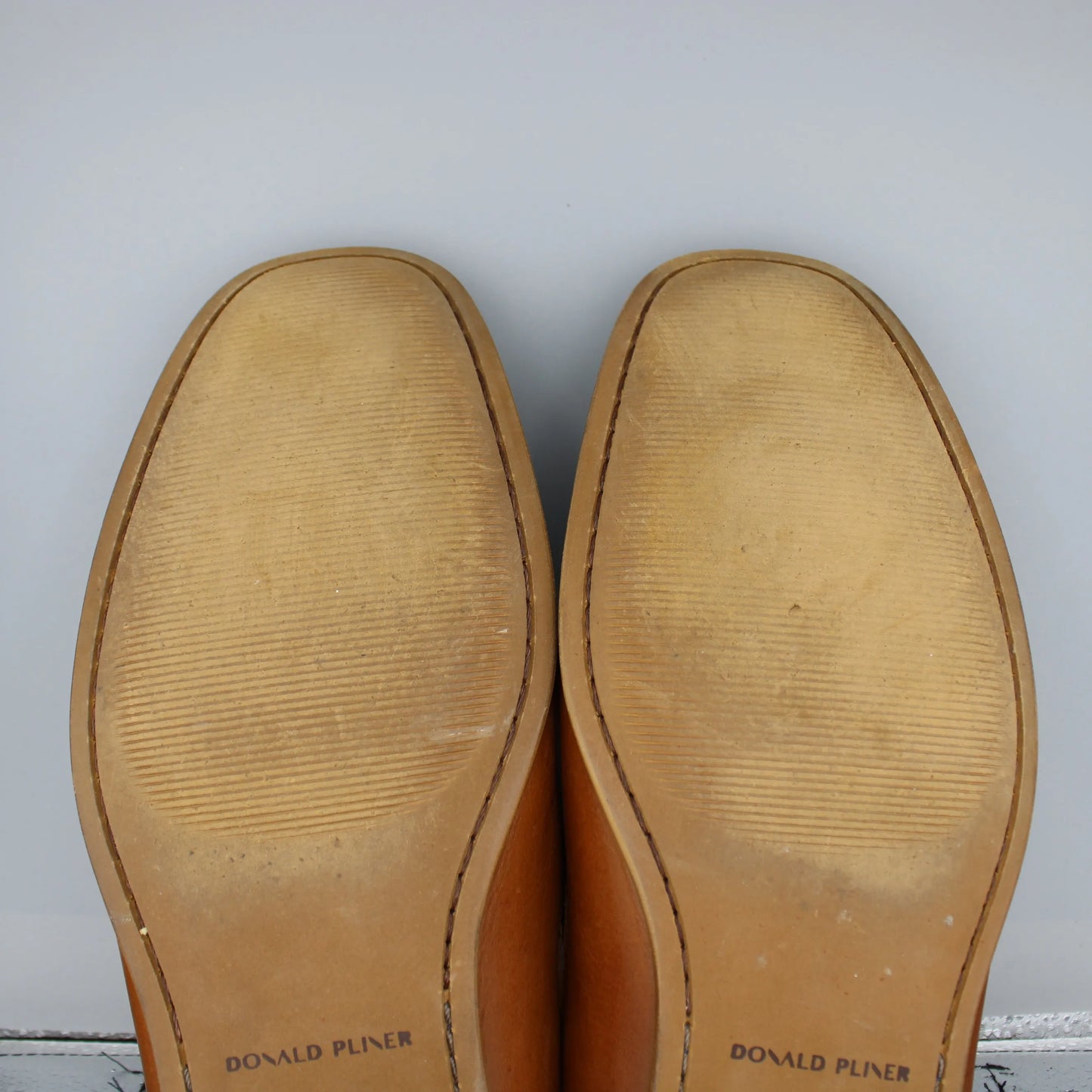 Donald Pliner - Cognac Leather Donnie Loafers - Size 14