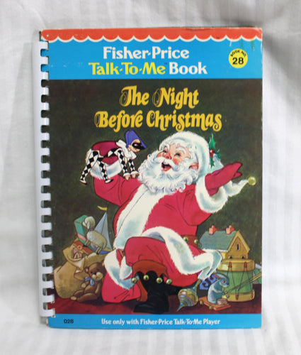 Vintage 1980 - Fisher Price Talk to Me Book - The Night Before Christmas #28- Spiral Bound Book