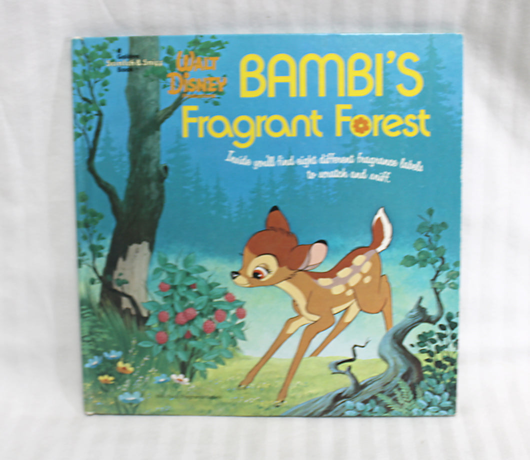 Vintage 1975 - A Golden Scratch & Sniff - Walt Disney Bambi's Fragrant Forest - Hardback Book
