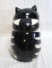Load image into Gallery viewer, Vintage - Takahashi (San Francisco) - Hand Painted Ceramic Cat w/ Neck Tie - Cookie Jar - 8.75&quot;