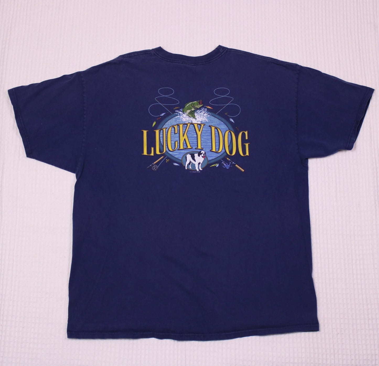 Big Dogs - Vintage - Navy Graphic T-shirt - Size 2XL