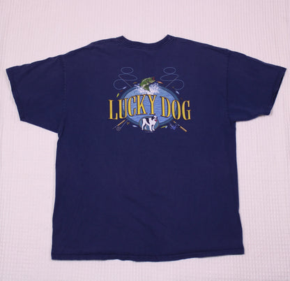 Big Dogs - Vintage - Navy Graphic T-shirt - Size 2XL