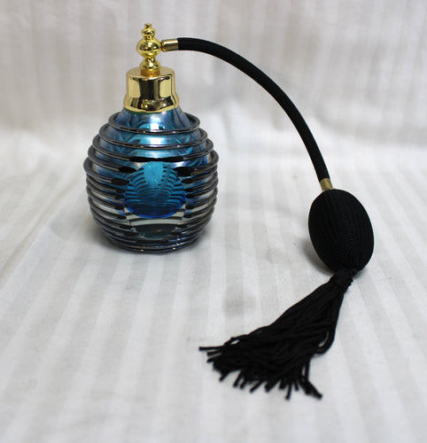Blue Art Glass Perfume Atomizer
