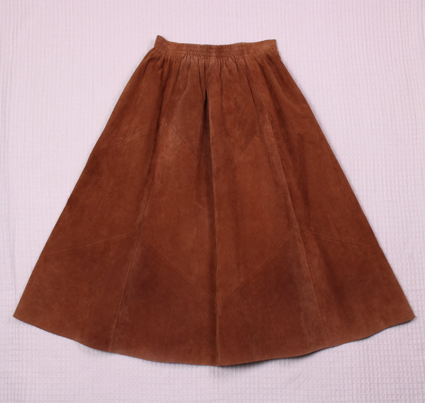 Apostrophe - Vintage -  Brown Suede Skirt - Size  M