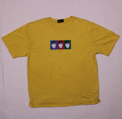 Barking Dog - Yellow Pop Art Spock Graphic T-shirt - Size XL