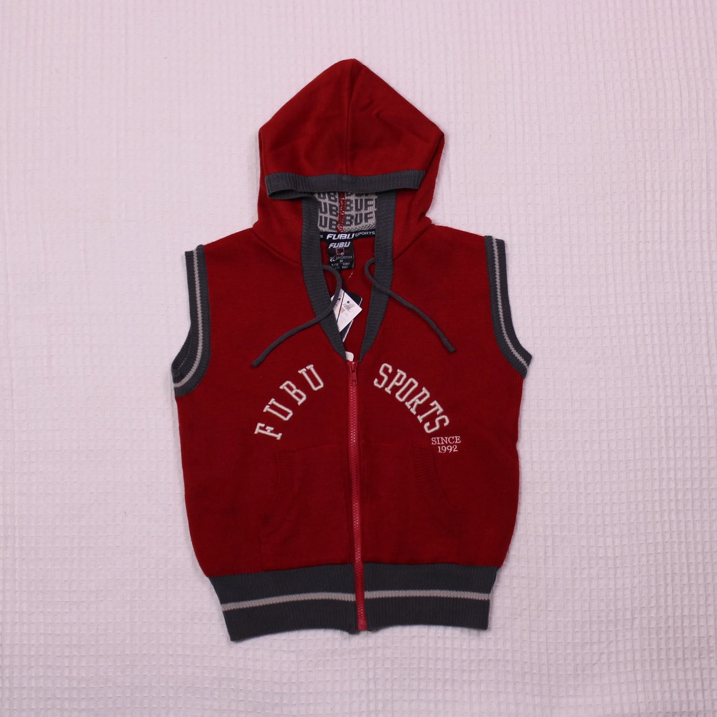 Fubu Sports - Vintage Y2K - Youth Red Knit Vest