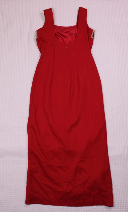 Ever Beauty - Vintage - Red  Evening Gown - Size 12