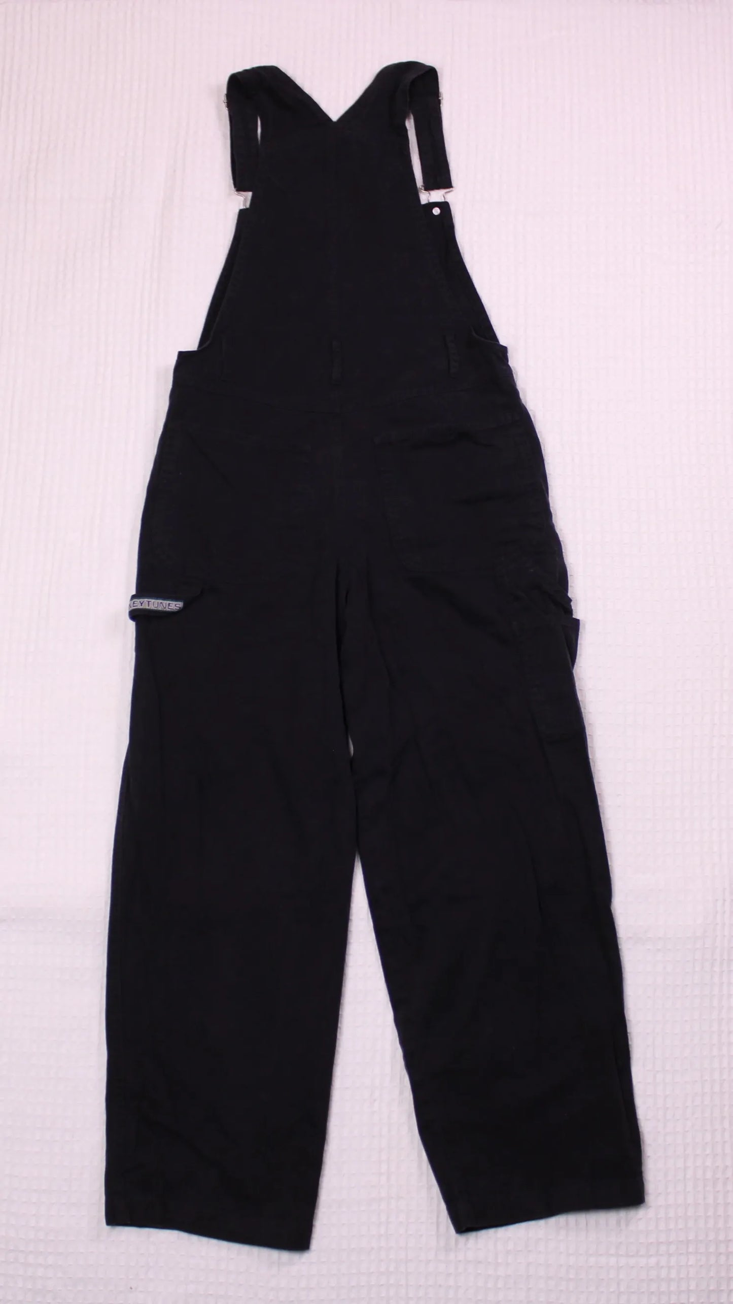 Looney Tunes - Vintage - Black Overalls with Embroidered Tweety Bird & Sylvester  - Size S