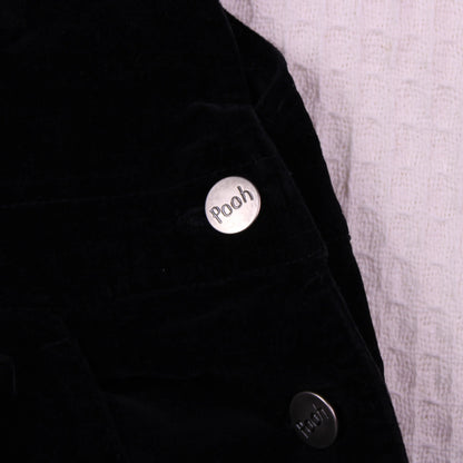 Pooh - Vintage - Black Velvet Overalls featuring Pooh and Tiger- Size M