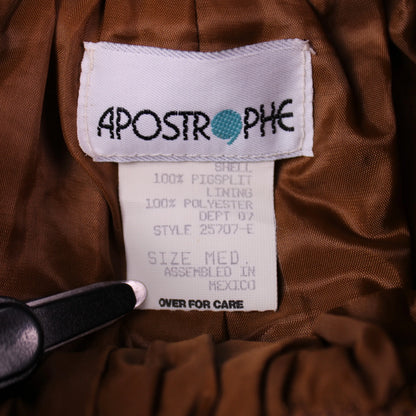 Apostrophe - Vintage -  Brown Suede Skirt - Size  M