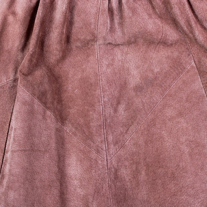 Apostrophe - Vintage -  Brown Suede Skirt - Size  M