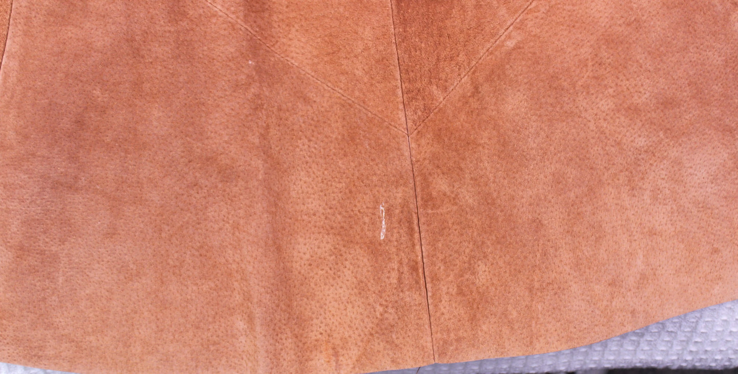 Apostrophe - Vintage -  Brown Suede Skirt - Size  M