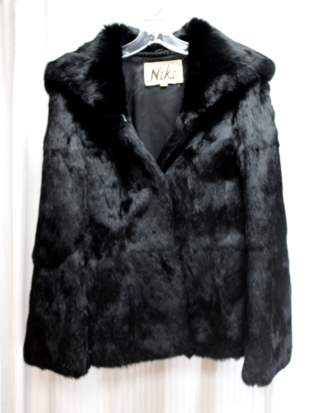 Vintage Niki - luxurious Black Fur Coat - Size M