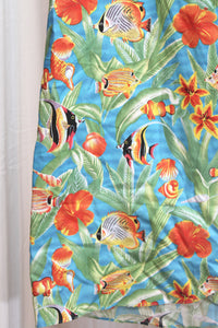 Vintage- Hilo Hattie - Tropical Fish & Flowers Wrap Skirt - Size M (W/ Original Tag)