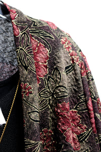 Vintage - Diwensi - Red & Soft Black Plaid Flannel Coat - Size M (Runs Small, See Measurements)
