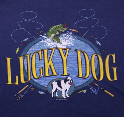 Big Dogs - Vintage - Navy Graphic T-shirt - Size 2XL