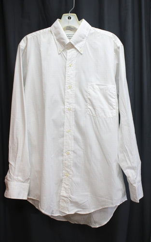 Vintage Men's - Arrow - White w/ Red, Gray & Blue Check, Cotton Button Down Shirt - Size 15.5/33