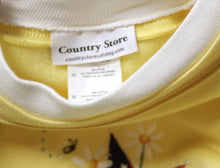 Load image into Gallery viewer, Country Store Catalog - Yellow &quot;Star Daisies&quot; Americana Applique &amp; Embroidered Double Inset Collar Pullover Sweatshirt - Size M