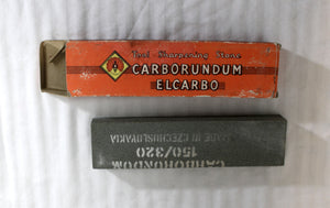 Vintage - United Carborundum Electrite Works Co. (Czechoslovakia) - Carborundum Elcarbo Tool Sharpening Stone - 150/320