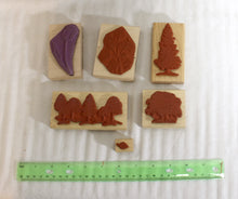 Load image into Gallery viewer, 6 PC Nature / Tree Set - Rubber Stamps (see List)