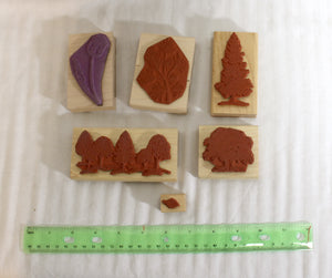 6 PC Nature / Tree Set - Rubber Stamps (see List)