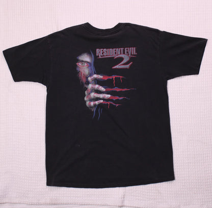 Capcom - Vintage - Black Resident Evil 2 Promotional T-Shirt - No Size Tag