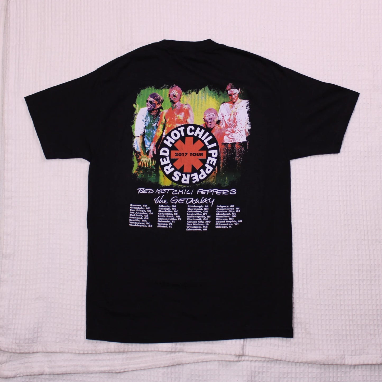 Red Hot Chili Peppers 2017 Tour Black T-Shirt - Size L