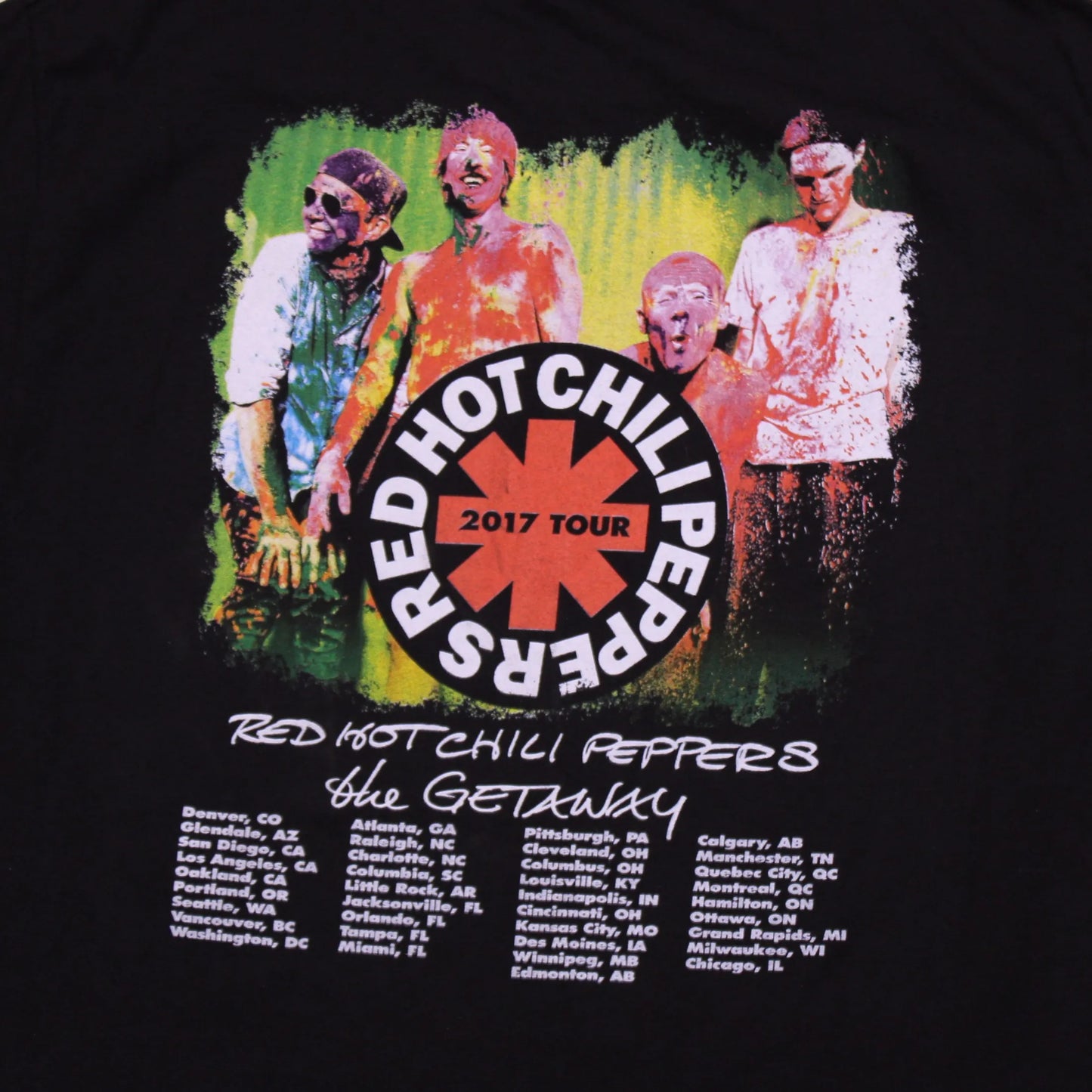 Red Hot Chili Peppers 2017 Tour Black T-Shirt - Size L