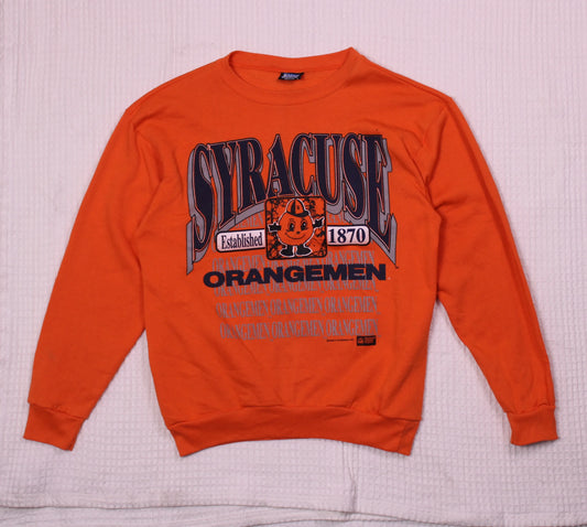 Mascot Sportswear - Vintage - Syracuse Orangemen Orange Sweatshirt - Size L