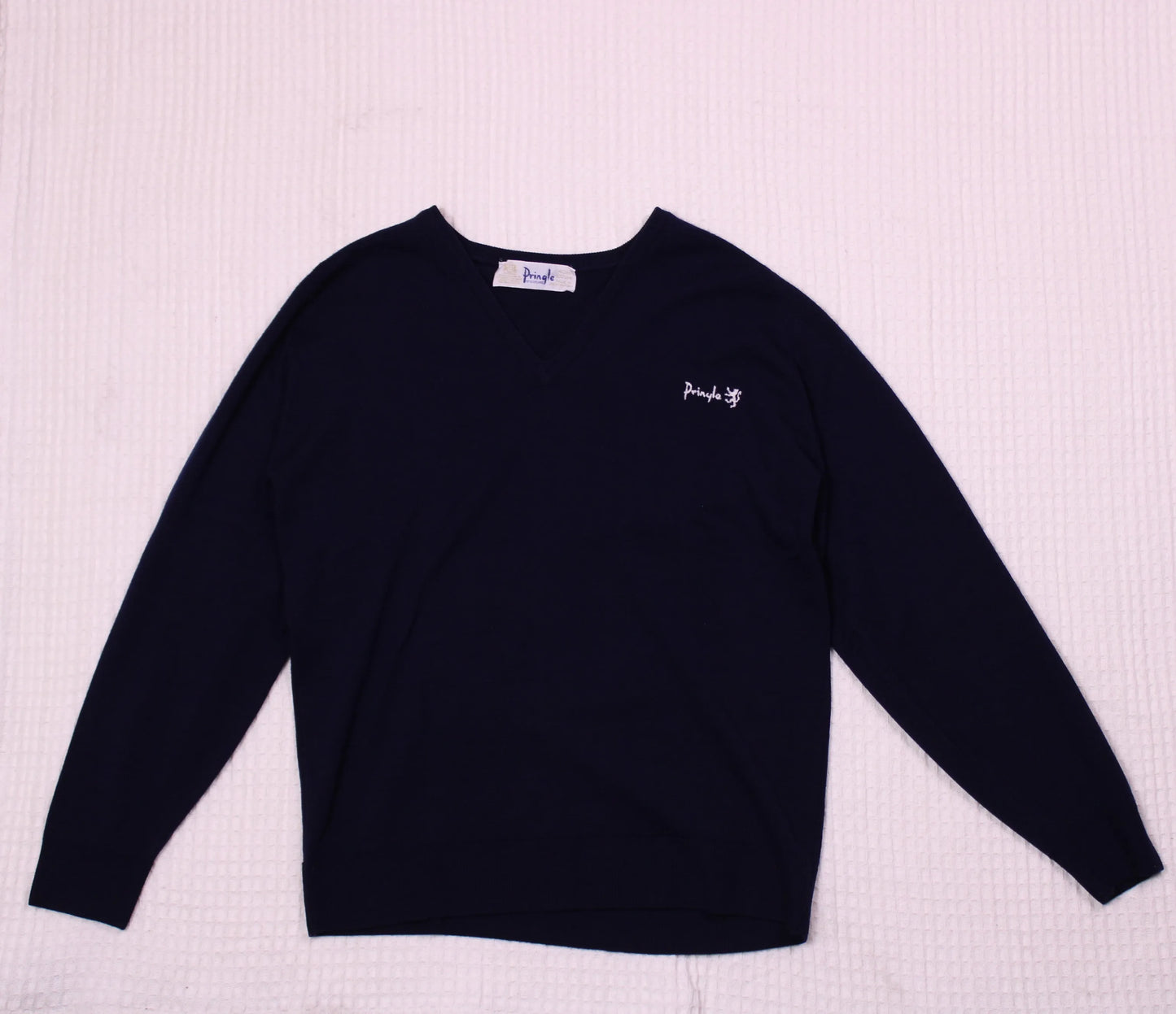 Pringle of Scotland - Vintage - Navy V-neck Sweater - Size 40