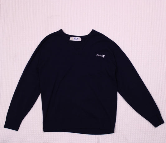 Pringle of Scotland - Vintage - Navy V-neck Sweater - Size 40