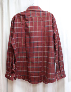Men's Vintage - Towncraft - Plaid Light Weight Long Sleeve Button Up Shirt - Size L (w/ Original tag)