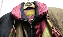 Load image into Gallery viewer, Vintage - J. Gallery - Oversized, Silky, Patchwork w/ Embroidery Detailing Puff Jacket - Size M