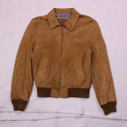 William Barry - Vintage - Tan Suede Leather Jacket - Size 38