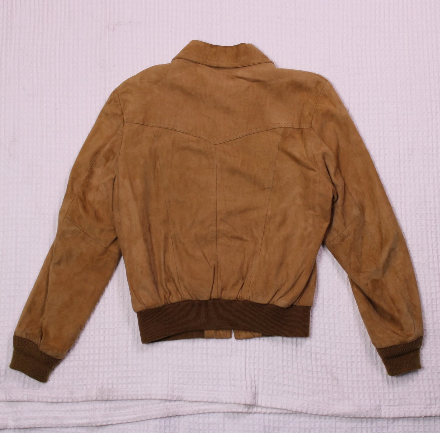 William Barry - Vintage - Tan Suede Leather Jacket - Size 38