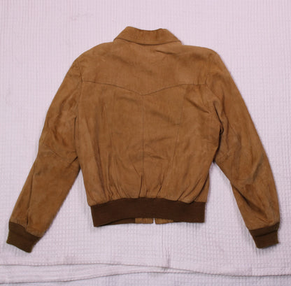 William Barry - Vintage - Tan Suede Leather Jacket - Size 38