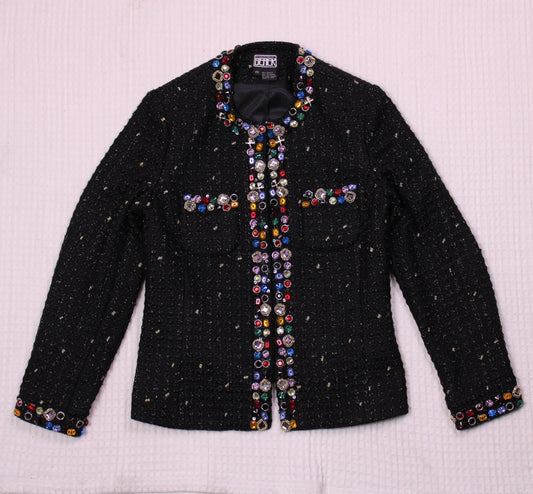 The Collective Works of Berek - Vintage - Black Tweed Blazer - Size PS