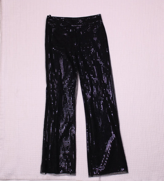 Vivienne Tam - Vintage - Black Sequin Mesh Pants - Size 2