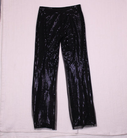 Vivienne Tam - Vintage - Black Sequin Mesh Pants - Size 2