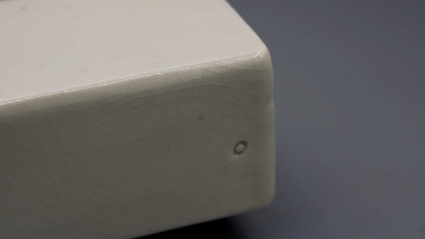 Set of 6 Vintage White Ceramic Cuboid Spice Shakers