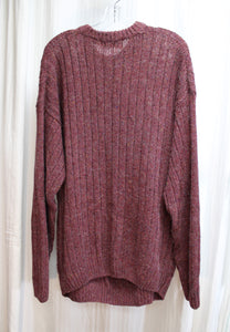 NEO Northeast Outfitters - Purple Variegated Cable Knit Pullover Sweater - Size L