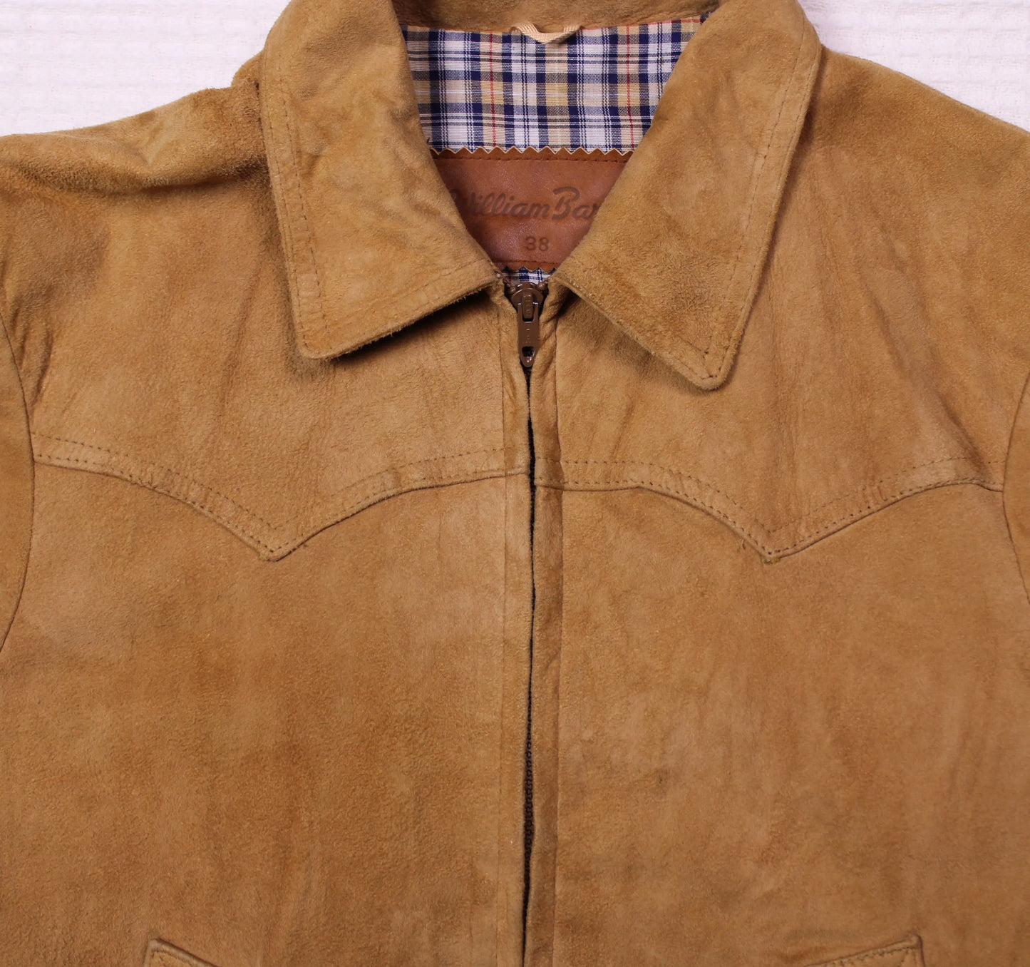 William Barry - Vintage - Tan Suede Leather Jacket - Size 38