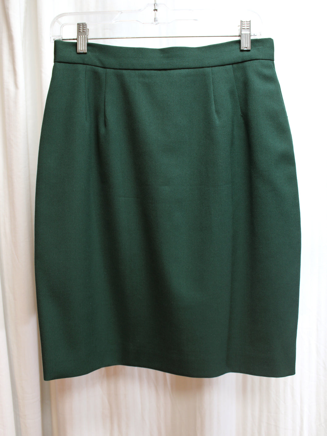 Vintage - KGR - Forest Green Wool Pencil Skirt - Size 10 (Vintage 27.25