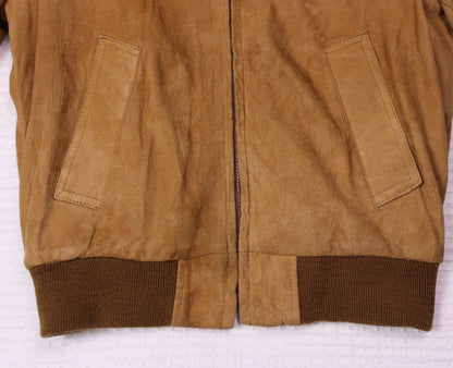 William Barry - Vintage - Tan Suede Leather Jacket - Size 38