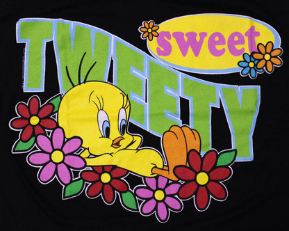 Looney Tunes - Vintage - Black T-Shirt with a Tweety Graphic - No Size Tag
