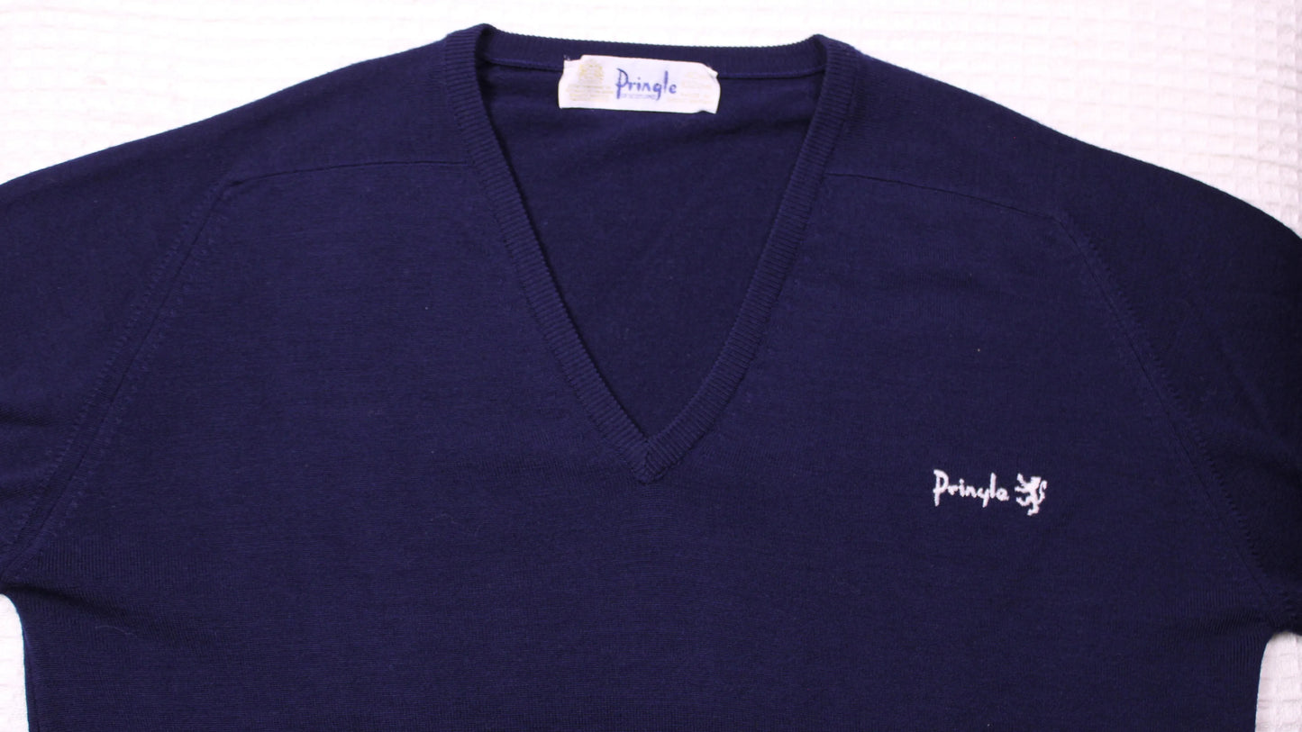 Pringle of Scotland - Vintage - Navy V-neck Sweater - Size 40