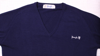 Pringle of Scotland - Vintage - Navy V-neck Sweater - Size 40