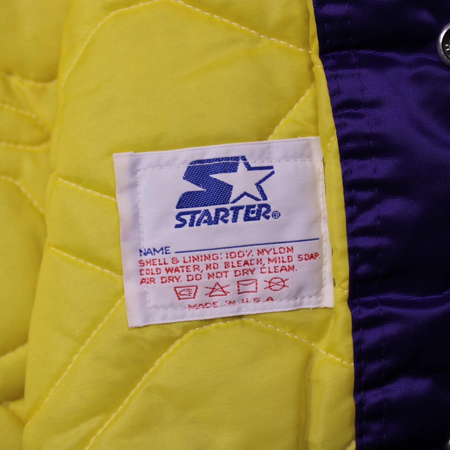 Starter - Vintage - Purple Los Angeles Lakers Varsity Jacket - Size S