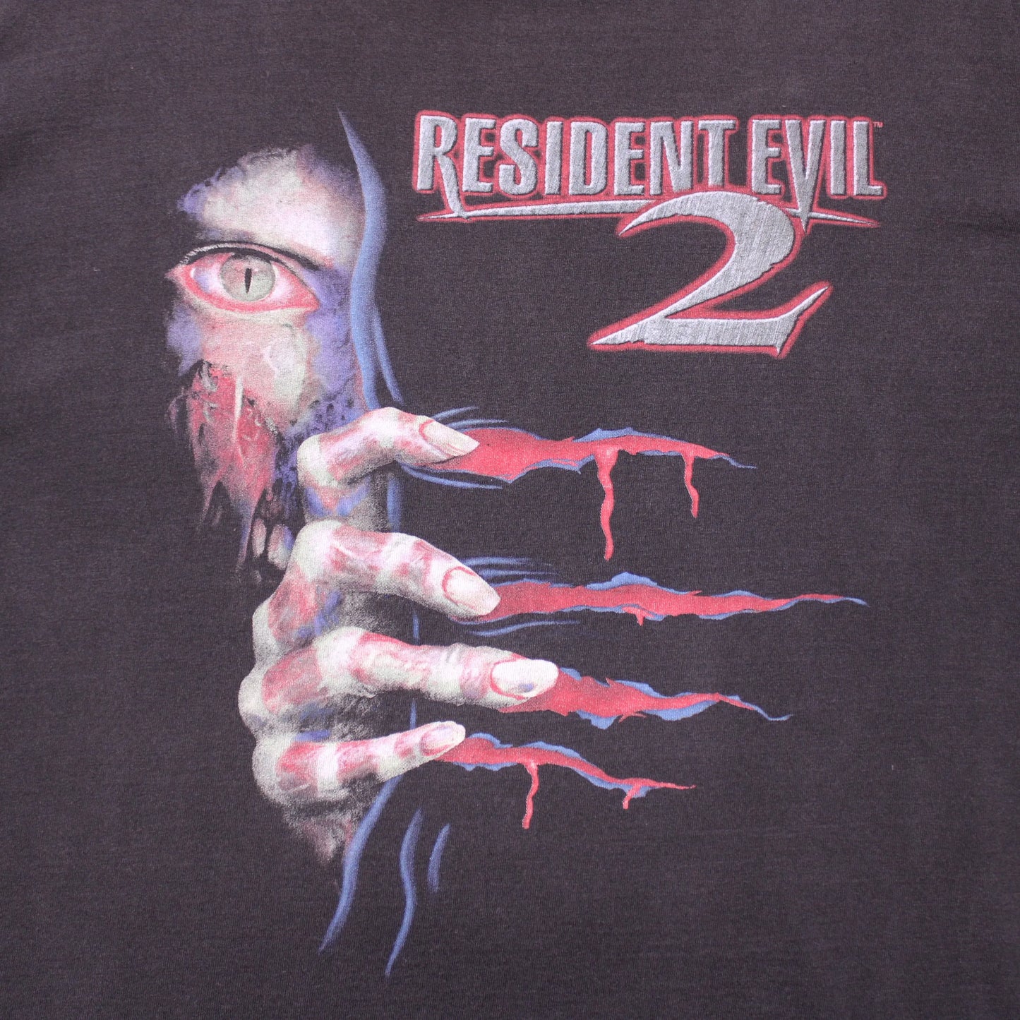 Capcom - Vintage - Black Resident Evil 2 Promotional T-Shirt - No Size Tag