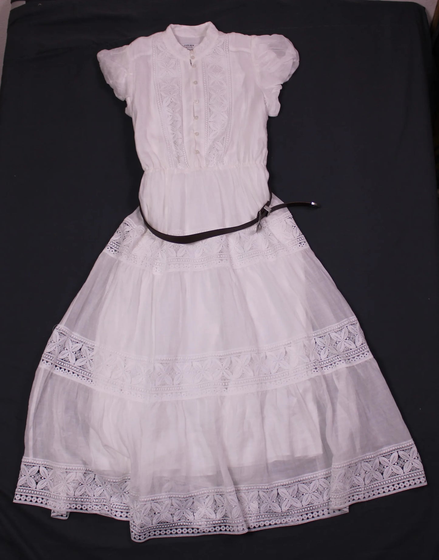 Ever New - White Lace Midi Dress - Size 10